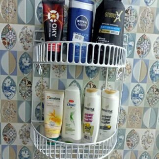Organize Your Bathroom Or Kitchen With The 2-Layer Storage Rack- Convenient Design For Storing Essentials