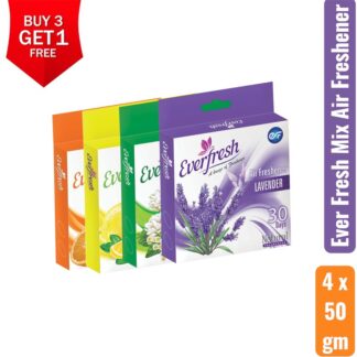 Ever Fresh (Buy 3 get 1 Free) Bathroom Air Freshener (Lavender, Orange, Jasmine and Lemon) 50 gm x 4
