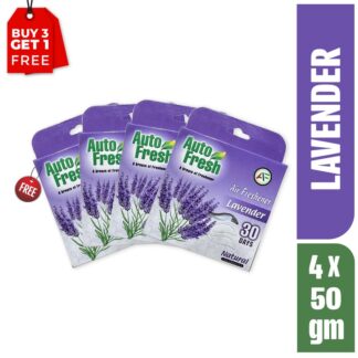 Auto Fresh (Buy 3 Get 1 FREE) Bathroom Air Freshener Block| Lavender | 50 gm each
