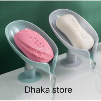 Drain Soap Holder Leaf Shape Soap Box Suction Cup Tray Drying Rack for Shower Sponge Container Kitchen Bathroom Accessories