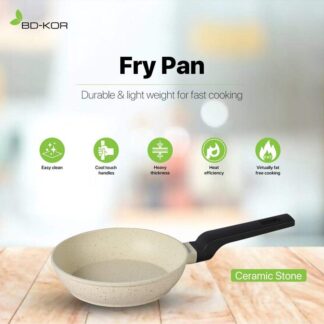 Bd-Kor Egg Pan (16 Cm) Non-Stick Premium Marble Coating - Ensures Easy Cooking And Cleaning For Perfectly Cooked Eggs( Induction Bottom)