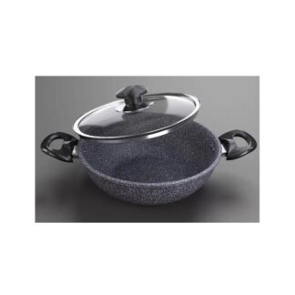 TPR NS Marble Coated Karai With Lid 26 CM 629314