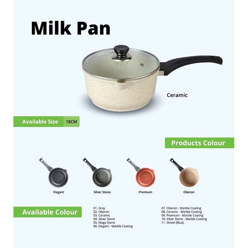 Kiam / BD-KOR / MGC Die-casting 18cm Milkpan (Induction)