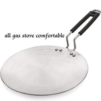 Tawa for Roti Hard-Wearing Aluminum Cookware for Kitchen with Riveted Handle