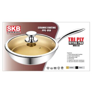 SKB Cookware 3-ply frying pan 26 cm with a ceramic coating PPG-USA Model