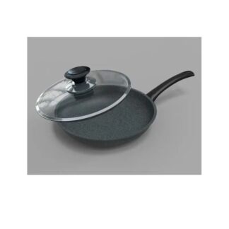 TPR NS Marble Coated Fry Pan With Lid 24 CM 629319