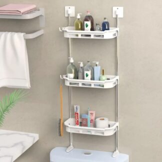 Bathroom Storage Rack Space Saving Sturdy Design for Everyday Home Organization Easy to Install and Clean