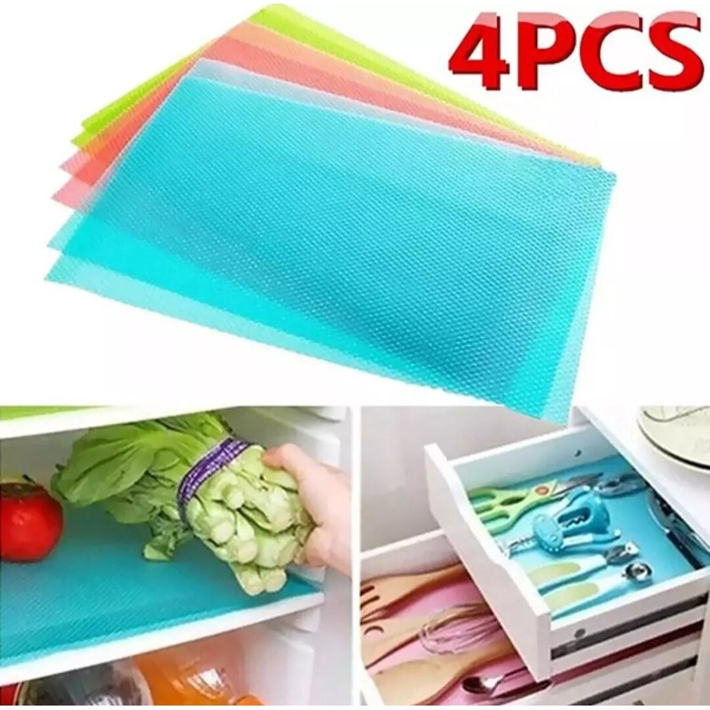 Washable Refrigerator Shelf Mats – Multi-Color Waterproof, Oil-Proof, Anti-Slip Drawer Liners & Cabinet Shelf Protectors for Fridge, Kitchen, and Pantry Organization
