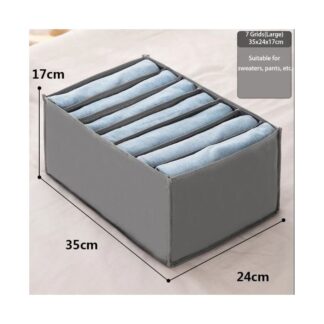 Cloth Organizer Box 7 Grid Closet Storage drawer divider storage organizer Box