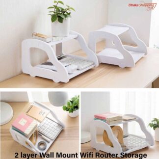Best Quality Wifi Router Stand Shelf Double Layer Wall Mounted Shelf Home decorator - Lifestyle Mall