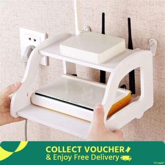 Best Quality Wifi Router Stand Shelf Double Layer Wall Mounted Shelf Home decorato