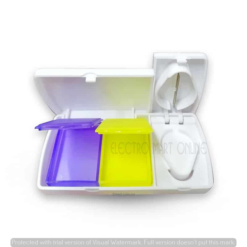 Pocket Pill Cutter Splitter Divide Storage Pocket Case