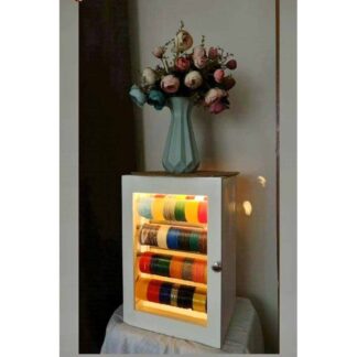Elegant Churir Almari – Wooden Bangle Organizer with LED Light For Home And Office