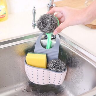 1/2PCS Home Storage Drain Basket Kitchen Sink Holder Adjustable Soap Sponge Shlf Hanging Drain Basket Bag Kitchen Accessories