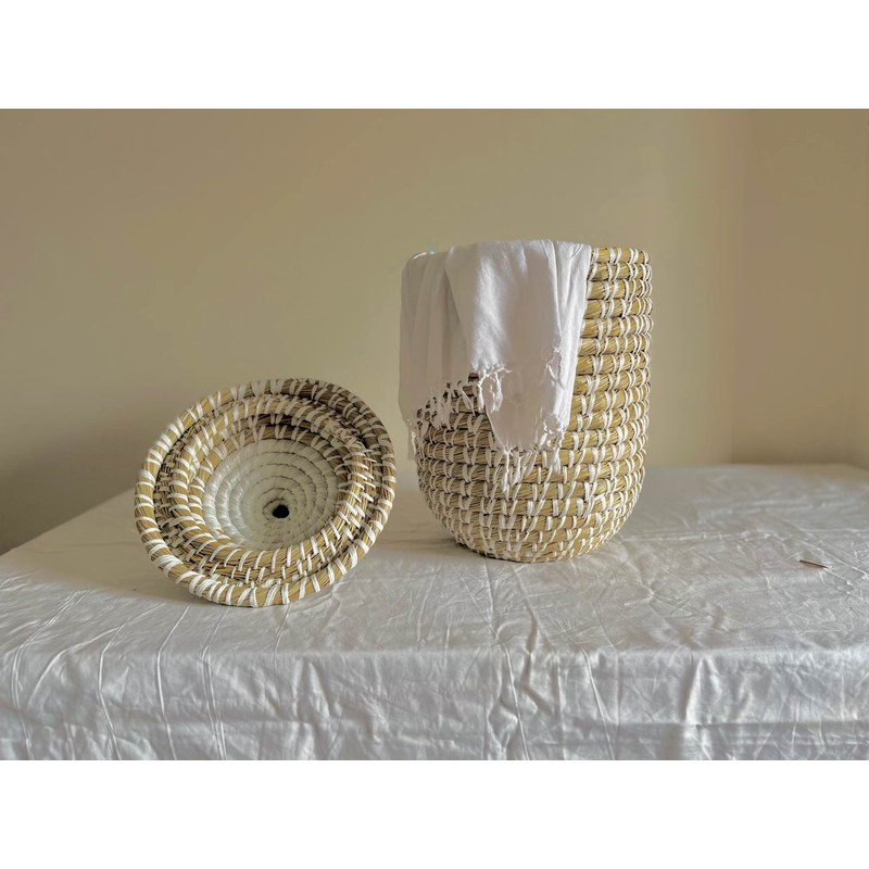 Kaisa Laundry basket with lid Kaisa Laundry Basket Medium Size– Stylish & Sturdy Storage for Your Home!