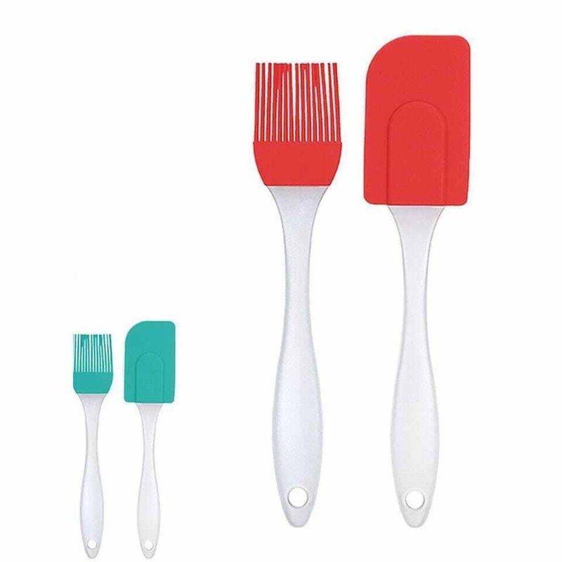 Silicon Oil Brush With Silicone Spatula - Convenient Tools For Cooking And Baking