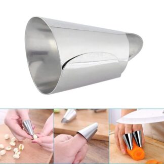 4 pcs Essential Kitchen Safety Tool: Adjustable Stainless Steel Finger Guard for Cutting Protection