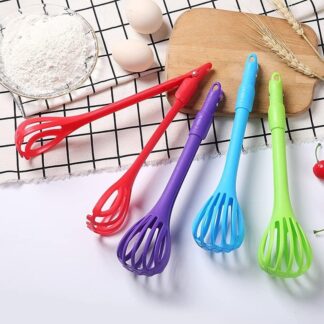 Egg Beaters Manual Whisk & Food Clip – Plastic Hand Stirring Stick, Manual Mixer for Eggs, Sauces, Foam & Baking, Handy Kitchen Tool baking manual noodle tongs and spoons