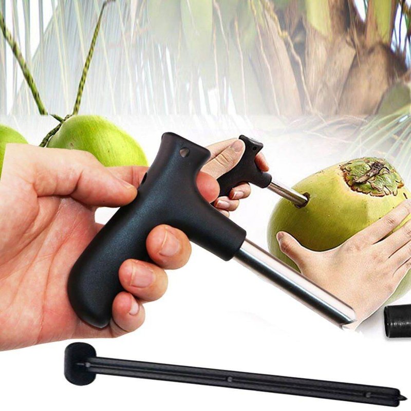 Steel Coconut Opener Drilling tool Stainless Steel Coconut Opener Opening Driller Cut Hole Tool Fruit Openers Tools Durable Hole Tool Kitchen