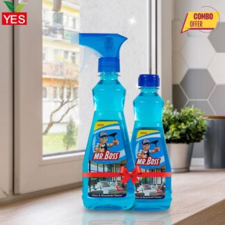 Combo Mr Boss Glass Cleaner Spray - 350ml & Refill 350ml