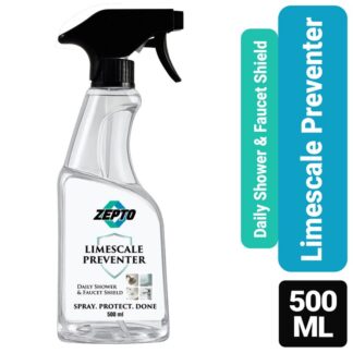 Zepto Premium Limescale Preventer Spray (500ml) – Daily Shower, Tap & Faucet Shield | Advanced Hard Water Stain Protection