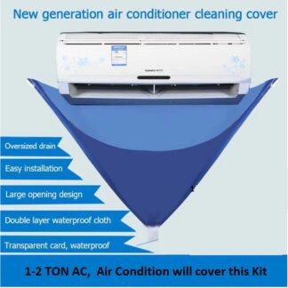 Air Conditioner Cleaning Cover With Water Darin line Waterproof Air Conditioner Up to  2 Ton AC  Cleaning Dust Protection Cleaning Cover Bag