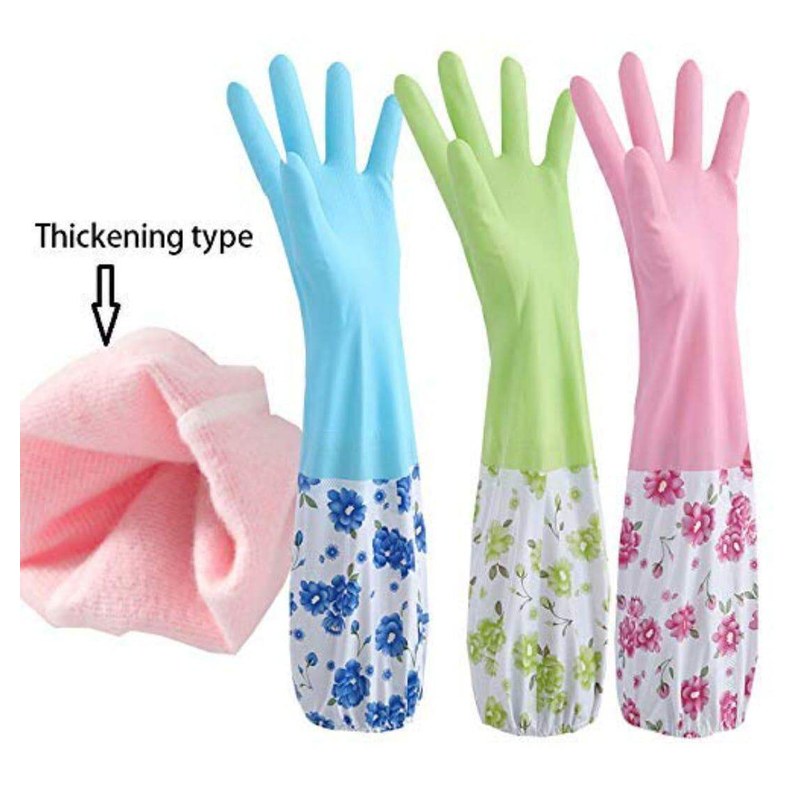 High-Quality Silicone Dishwashing Gloves – Waterproof, Heat-Resistant, Non-Slip Cleaning Gloves for Kitchen, Bathroom & Home Use (2 Pcs)