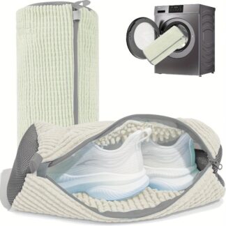 1pc Reusable Washing Machine Bag for Shoes Cleaning Sneakers and Tennis Shoes Washing Machine Accessory With Zipper Laundry Bags