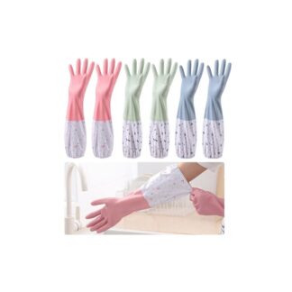 Dishwashing Cleaning Rubber Gloves Non-Slip Kitchen Glove Waterproof - NR Mart-2024